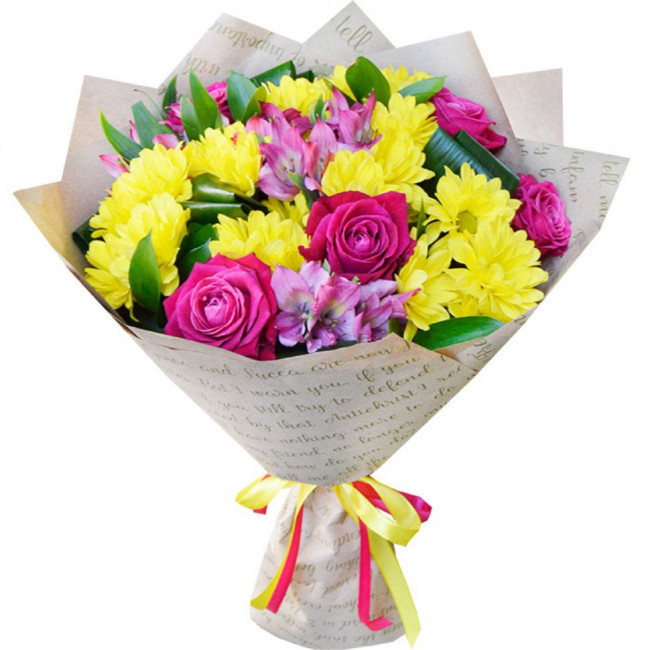 Букет цветов "Яркий этюд" Букет цветов "Яркий этюд"